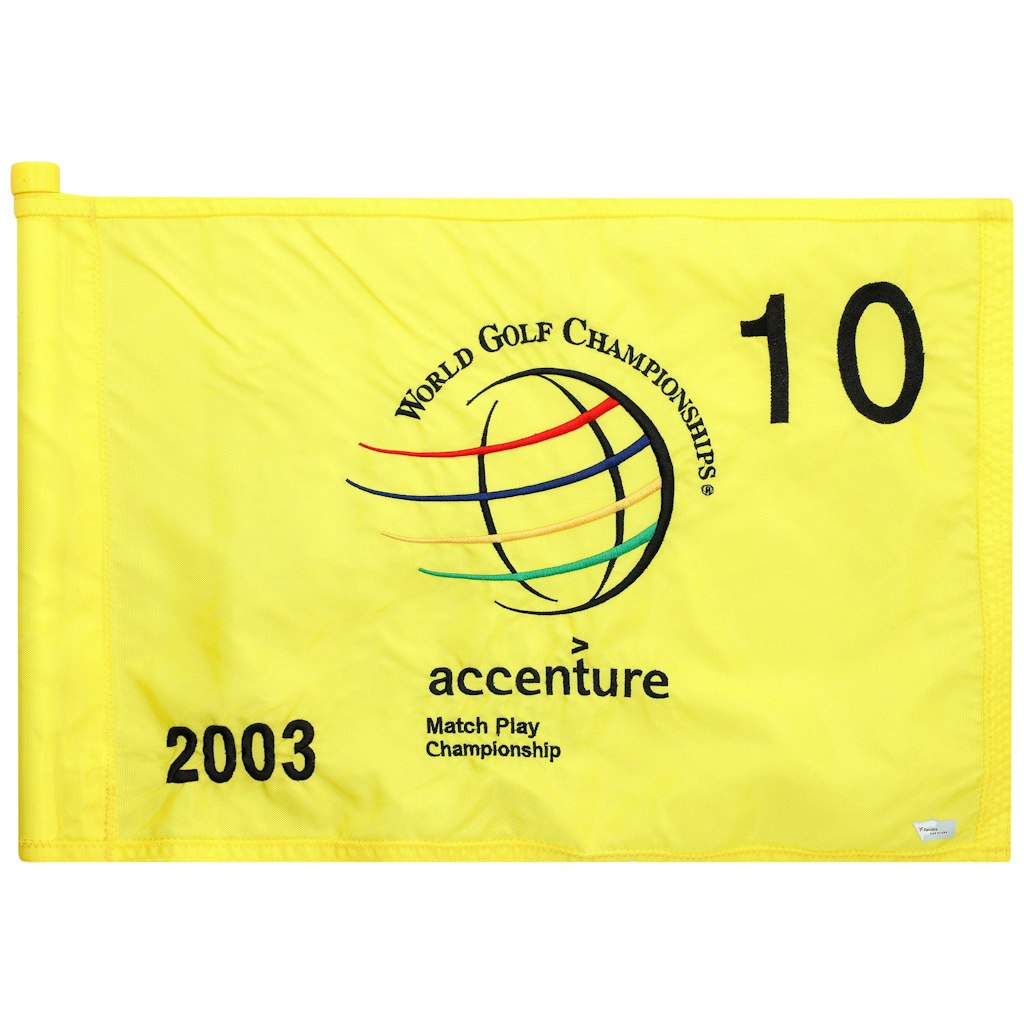 2003 PGA Tour Accenture Match Play Championship Event-Used #10 Yellow Pin Flag: $899.99