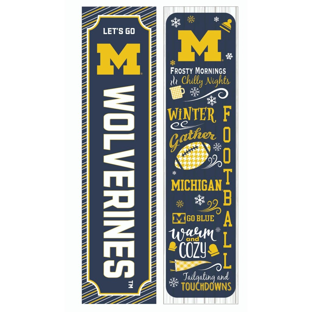 Michigan Wolverines 47-Inch Double Sided Winter Leaner Fan Sign: $79.99 Michigan Wolverines 47-Inch Double Sided Winter Leaner Fan Sign: $79.99