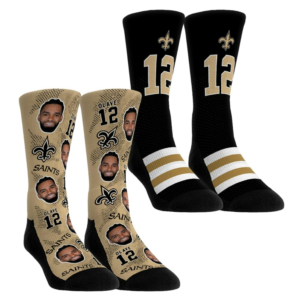 Rock Em Socks Chris Olave New Orleans Saints Crew Socks 2-Pack: $39.99 Rock Em Socks Chris Olave New Orleans Saints Crew Socks 2-Pack: $39.99