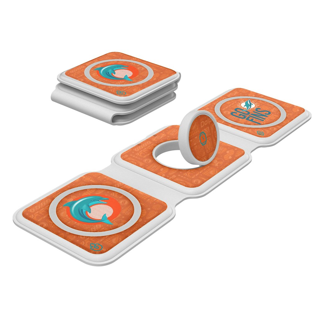 Keyscaper Miami Dolphins 3-in-1 Foldable Charger: $69.99 Keyscaper Miami Dolphins 3-in-1 Foldable Charger: $69.99
