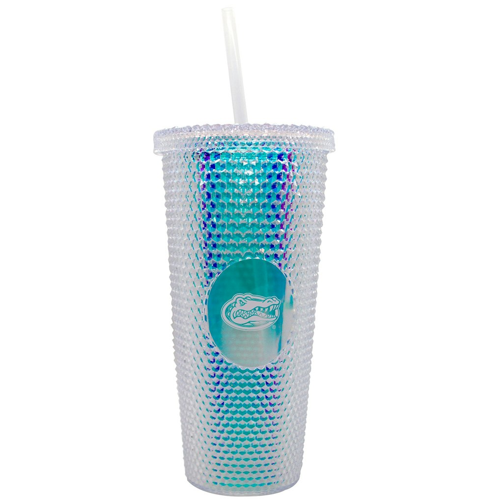 Florida Gators 24oz. Iridescent Studded Travel Tumbler with Straw: $24.99 Florida Gators 24oz. Iridescent Studded Travel Tumbler with Straw: $24.99