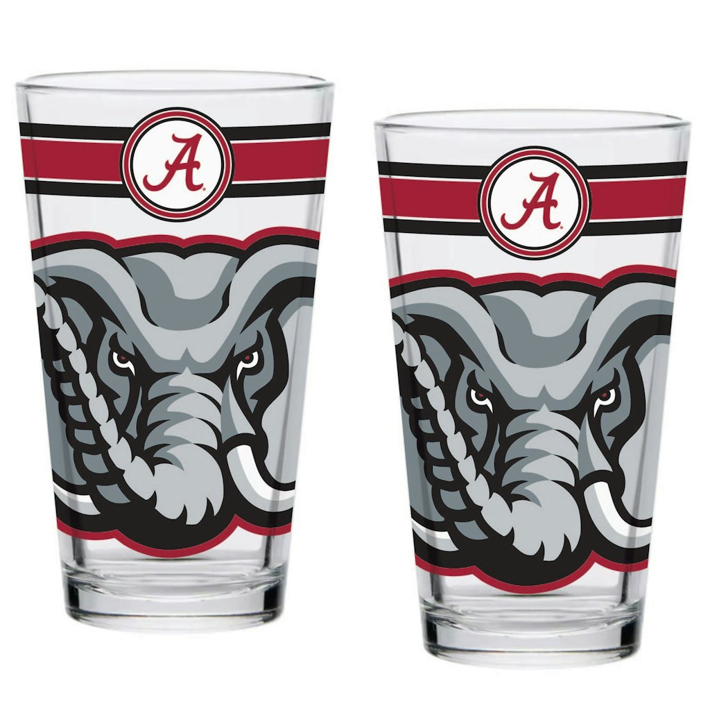 Alabama Crimson Tide 16oz. Pint Glass 2-Pack: $39.99 Alabama Crimson Tide 16oz. Pint Glass 2-Pack: $39.99