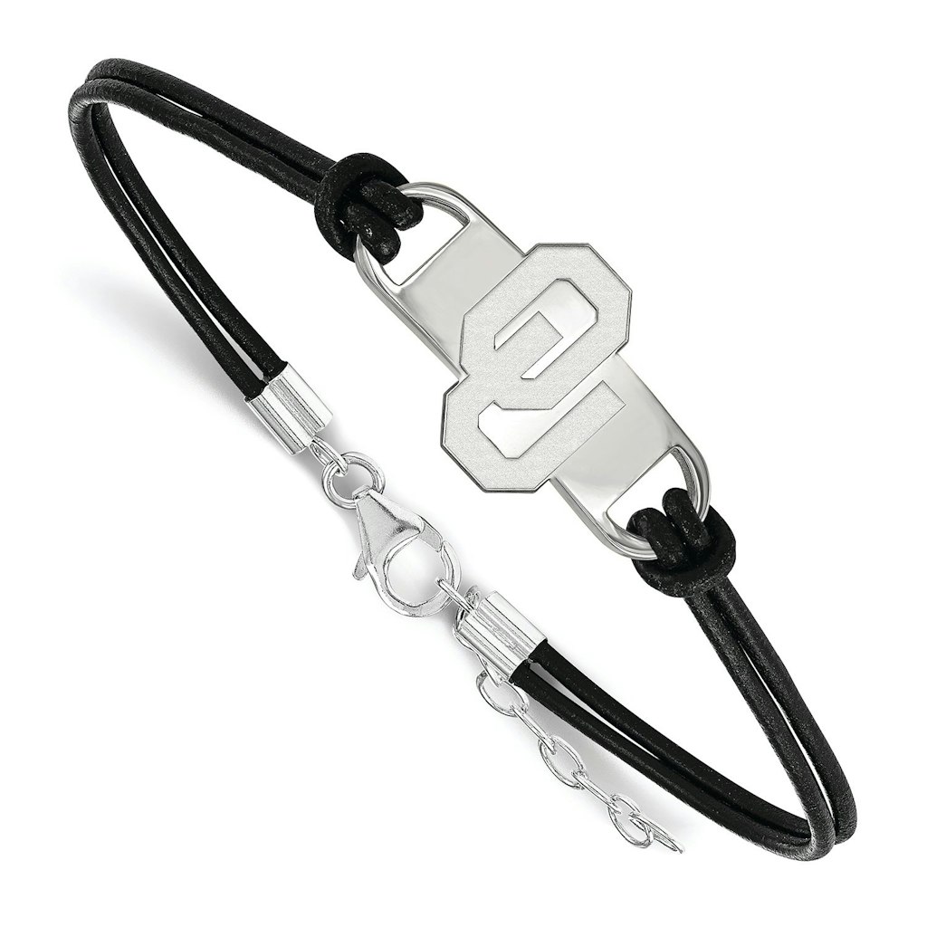 Women's Oklahoma Sooners Sterling Silver Leather Bracelet: $159.99 Women's Oklahoma Sooners Sterling Silver Leather Bracelet: $159.99