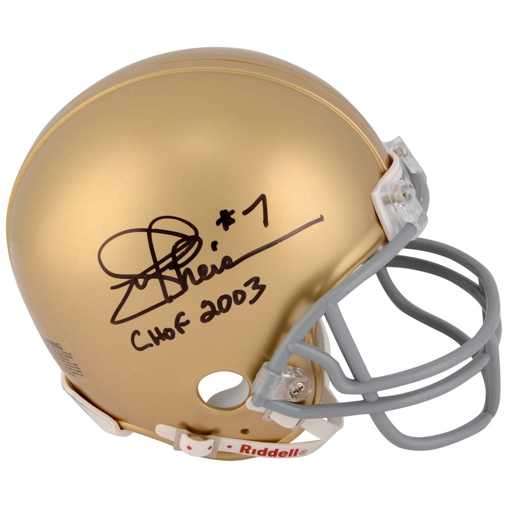 Joe Theismann Autographed Notre Dame Fighting Irish Mini Helmet: $189.99 Joe Theismann Autographed Notre Dame Fighting Irish Mini Helmet: $189.99