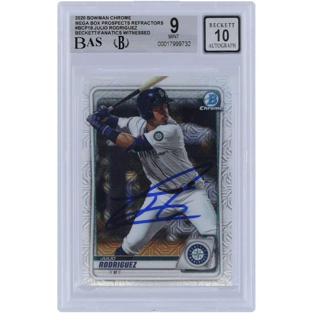 Julio Rodriguez 2020 Bowman Chrome Prospects Autographed Refractor Card: $349.99 Julio Rodriguez 2020 Bowman Chrome Prospects Autographed Refractor Card: $349.99