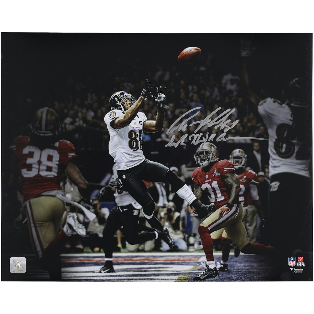 Anquan Boldin Autographed 16" x 20" Baltimore Ravens Super Bowl XLVII Photograph: $149.99 Anquan Boldin Autographed 16" x 20" Baltimore Ravens Super Bowl XLVII Photograph: $149.99