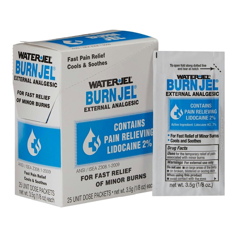 Water Jel Burn Relief Lidocaine 2% Gel 25-Pack: $18.16