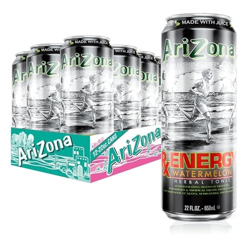 Arizona Rx Energy Watermelon Herbal Tonic 22-oz. Can 12-Pack: $12.99