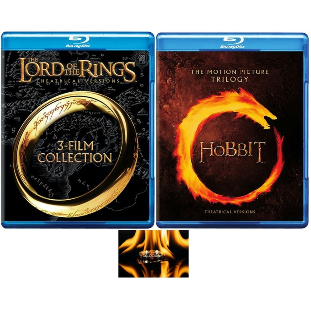 The Lord of the Rings & The Hobbit Trilogy 9-Disc Blu-ray Set: $47.09