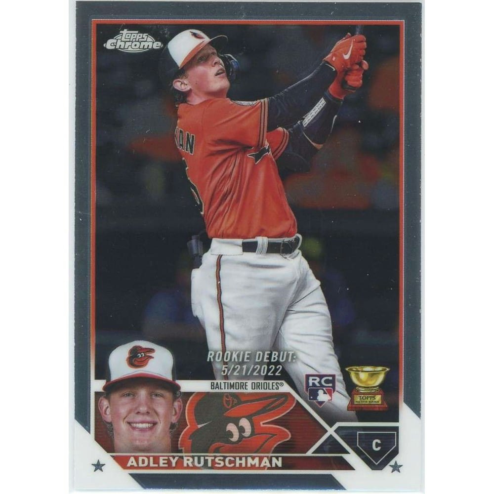 2023 Topps Chrome Update Adley Rutschman Rookie Debut Card: $2.50 2023 Topps Chrome Update Adley Rutschman Rookie Debut Card: $2.50