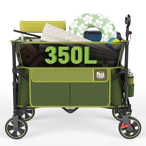 Timber Ridge 350L Collapsible Folding Wagon with Brake: $59.99 Timber Ridge 350L Collapsible Folding Wagon with Brake: $59.99