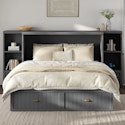 Lark Manor Wilkinson Farmhouse Queen Murphy Bed for $500 + free shipping