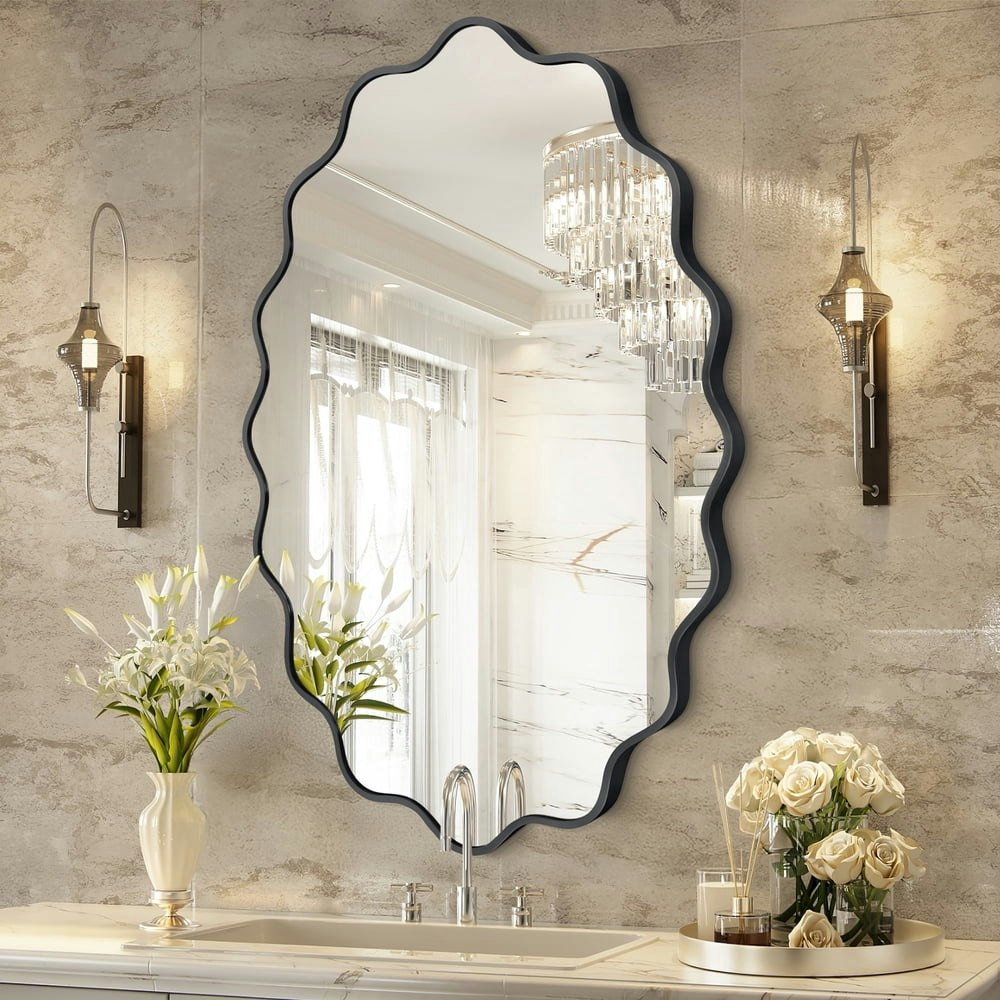 24"x36" Wavy Oval Wall Mirror: $89.09 24"x36" Wavy Oval Wall Mirror: $89.09