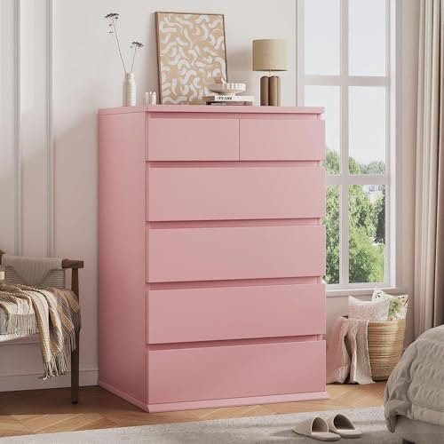Jocoevol 6-Drawer Tall Wood Dresser: $143.08 Jocoevol 6-Drawer Tall Wood Dresser: $143.08