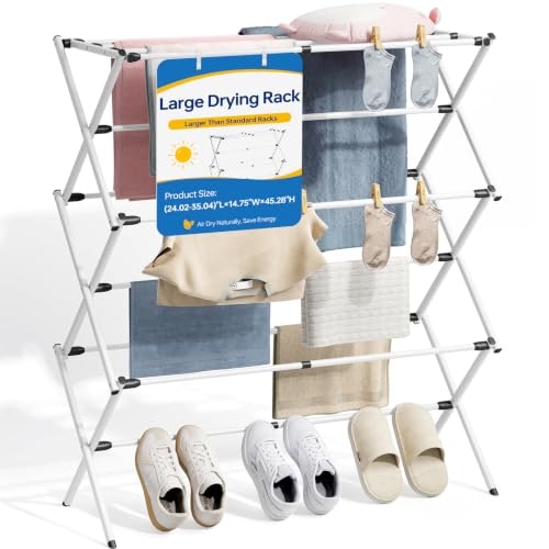 Apexchaser Oversized Clothes Drying Rack: $31.48