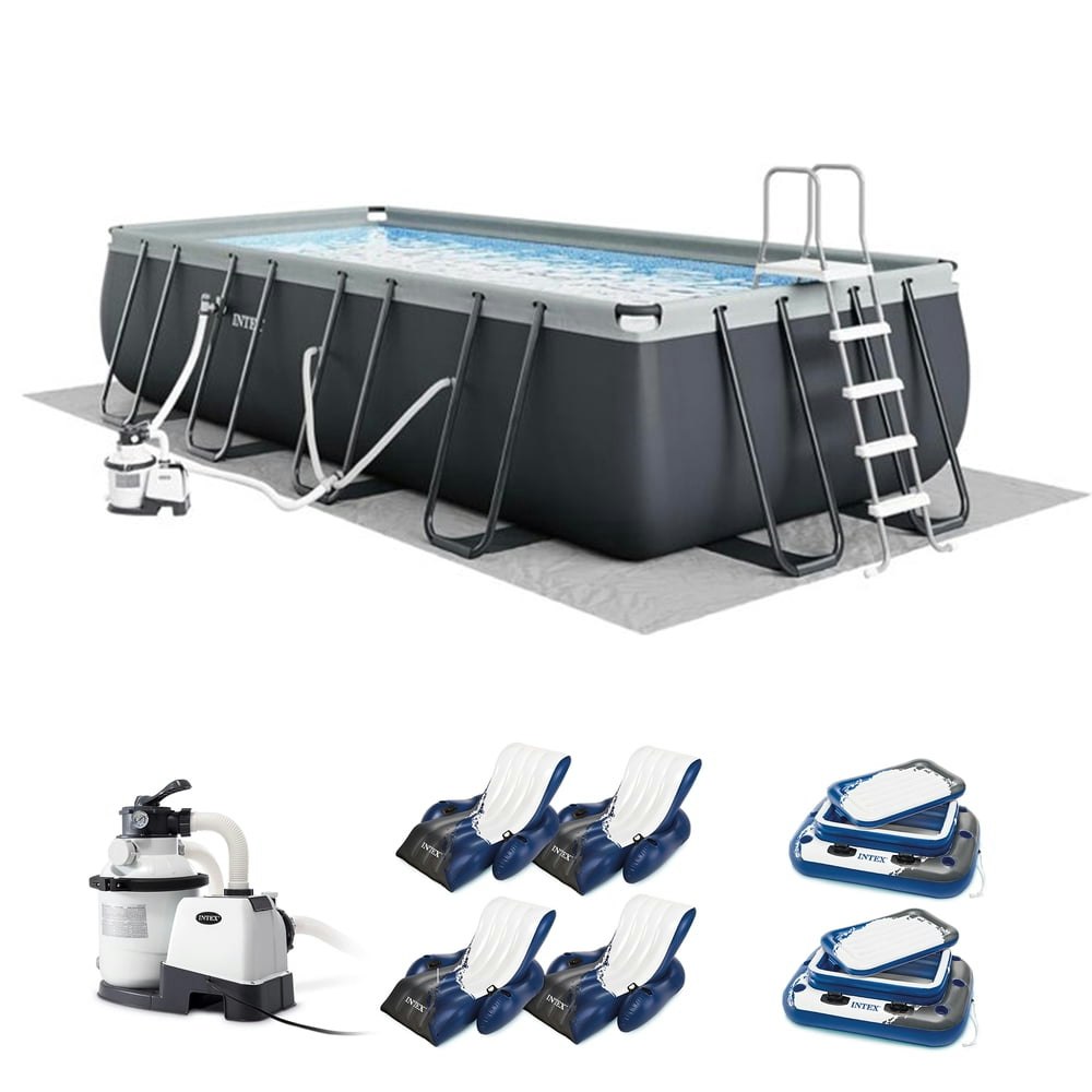 Intex 18' x 9' x 52" Ultra XTR Above Ground Pool with 4 Floats and 2 Coolers: $1,012.57 Intex 18' x 9' x 52" Ultra XTR Above Ground Pool with 4 Floats and 2 Coolers: $1,012.57
