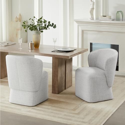 Kislot Upholstered Dining Armchairs with Casters 2-Pack: $303.56 Kislot Upholstered Dining Armchairs with Casters 2-Pack: $303.56