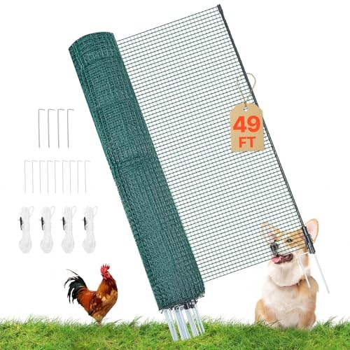 Vevor 3.9' x 49.2' Temporary Plastic Mesh Fence with Stakes: $65.90