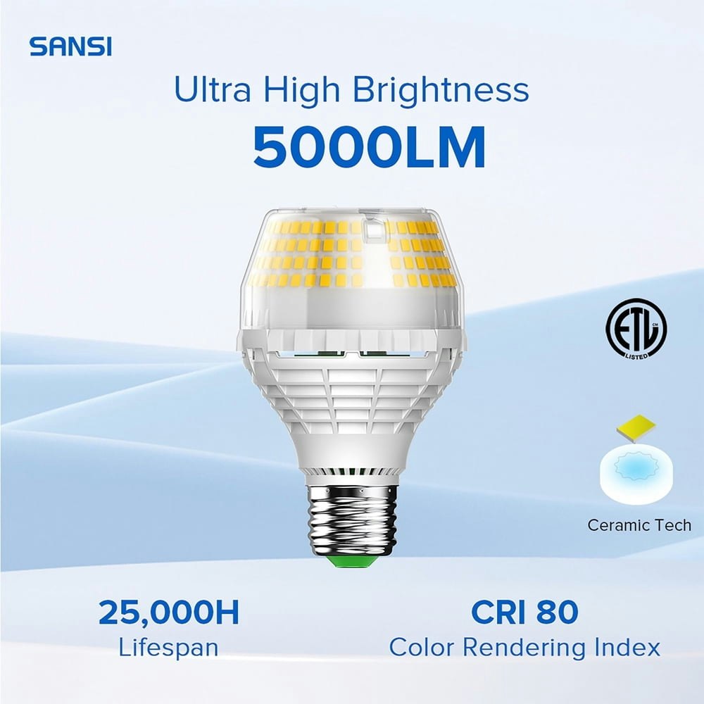 Sansi 35W 5,000-Lumen A19 Daylight LED Light Bulb: $13.99 Sansi 35W 5,000-Lumen A19 Daylight LED Light Bulb: $13.99