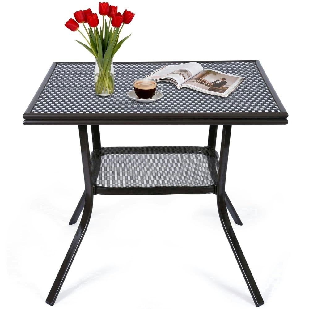 Delmango 35.2-inch Square Outdoor Dining Table: $79.99 Delmango 35.2-inch Square Outdoor Dining Table: $79.99