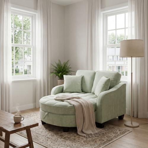 Erye Chenille Tufted Loveseat and Ottoman Set: $386.99 Erye Chenille Tufted Loveseat and Ottoman Set: $386.99