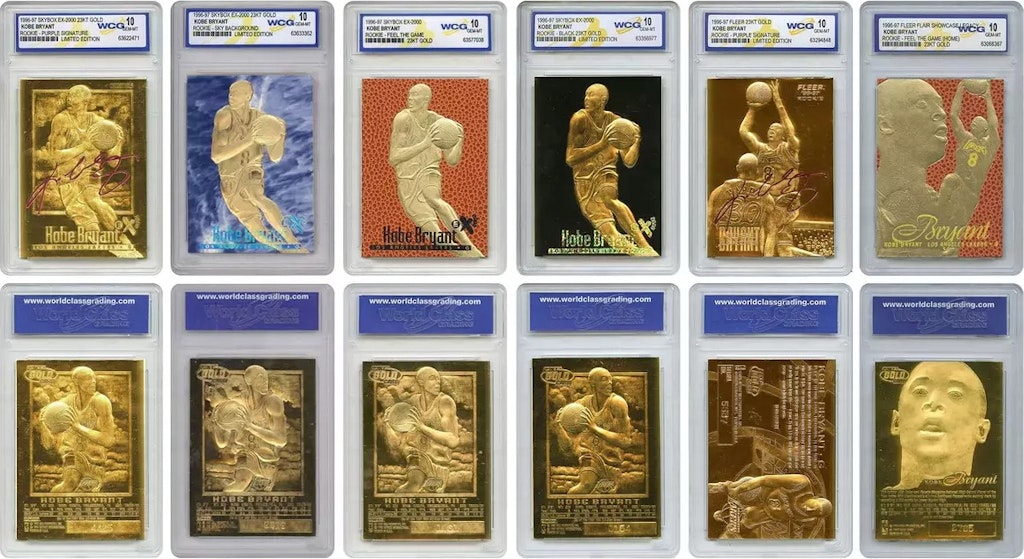 Kobe Bryant Official 1996 Rookie Fleer Gold Cards Gem-Mint 10 Set of 6: $93 Kobe Bryant Official 1996 Rookie Fleer Gold Cards Gem-Mint 10 Set of 6: $93