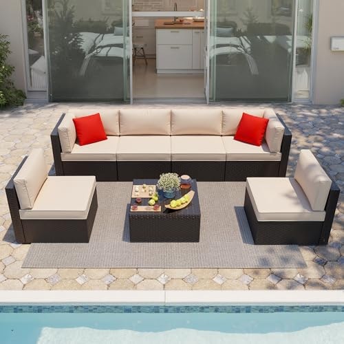 Shintenchi 7-Piece PE Rattan Patio Furniture Set: $373.98 Shintenchi 7-Piece PE Rattan Patio Furniture Set: $373.98