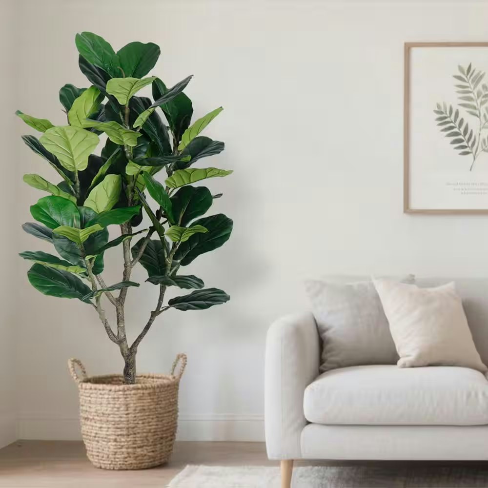 Vitalismo 4.5-ft. Artificial Fiddle Leaf Fig Tree Ficus Plant: $37