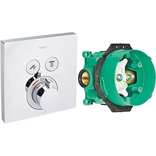 Hansgrohe ShowerSelect Thermostatic Shower Trim and iBox Plus Rough-In Valve: $545.84 Hansgrohe ShowerSelect Thermostatic Shower Trim and iBox Plus Rough-In Valve: $545.84