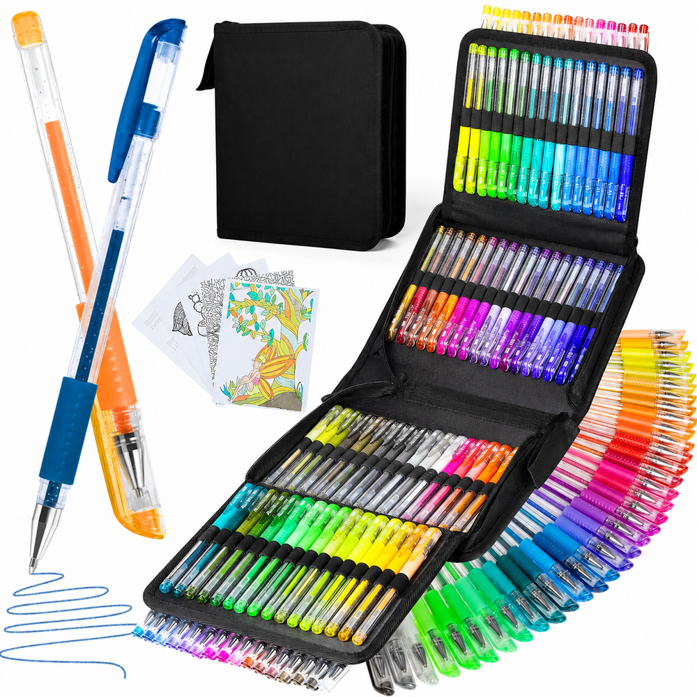 Rongyman Glitter Gel Pens 100-Pack: $17.96