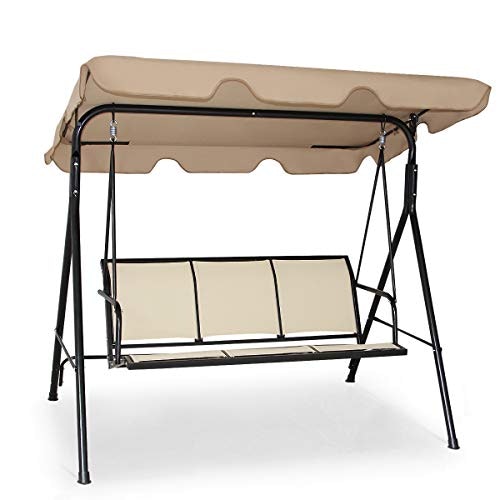 Tangkula 3-Person Patio Swing: $96.99 Tangkula 3-Person Patio Swing: $96.99