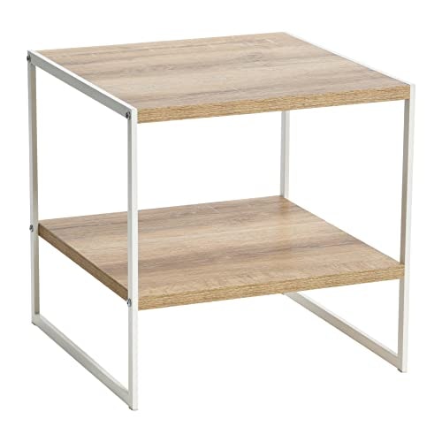 Household Essentials Jamestown Square Side Table with Storage Shelf: $38.24