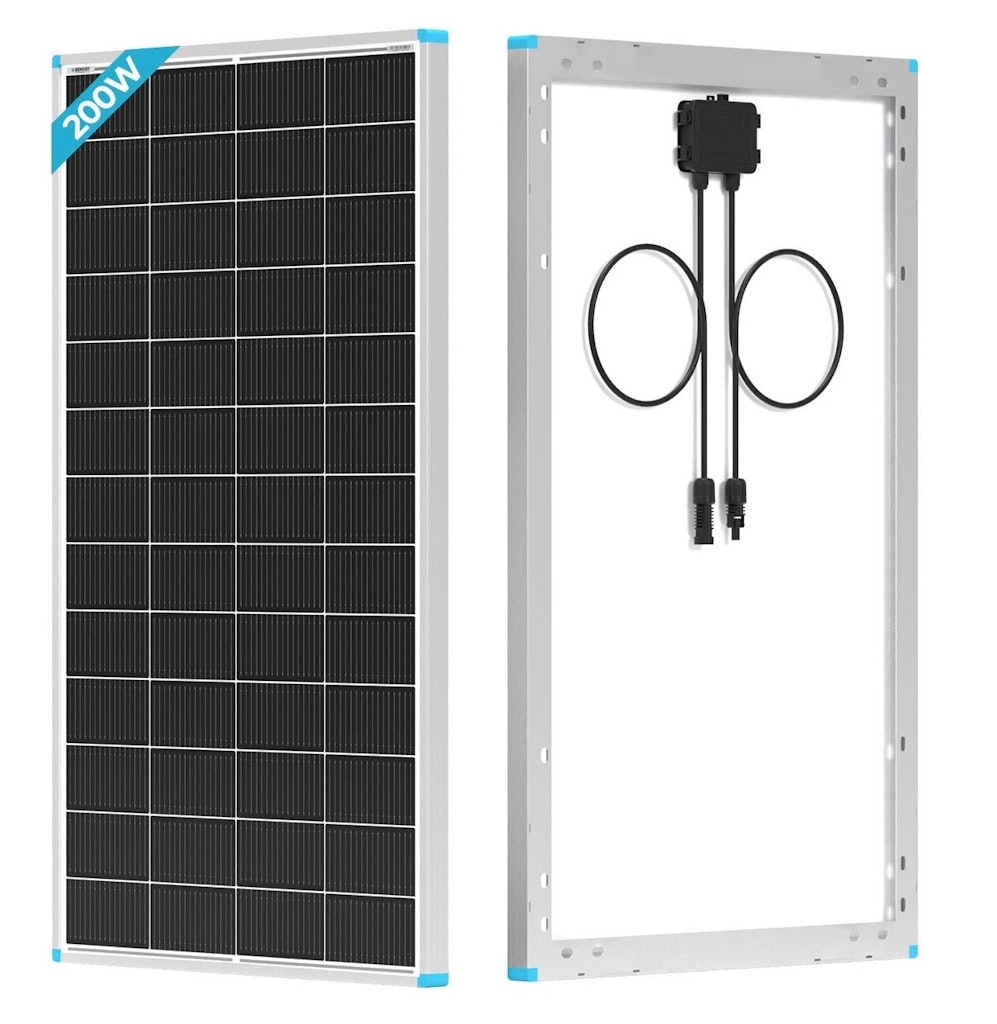 Renogy 200W 24V Monocrystalline Off-Grid Solar Panel: $150 Renogy 200W 24V Monocrystalline Off-Grid Solar Panel: $150