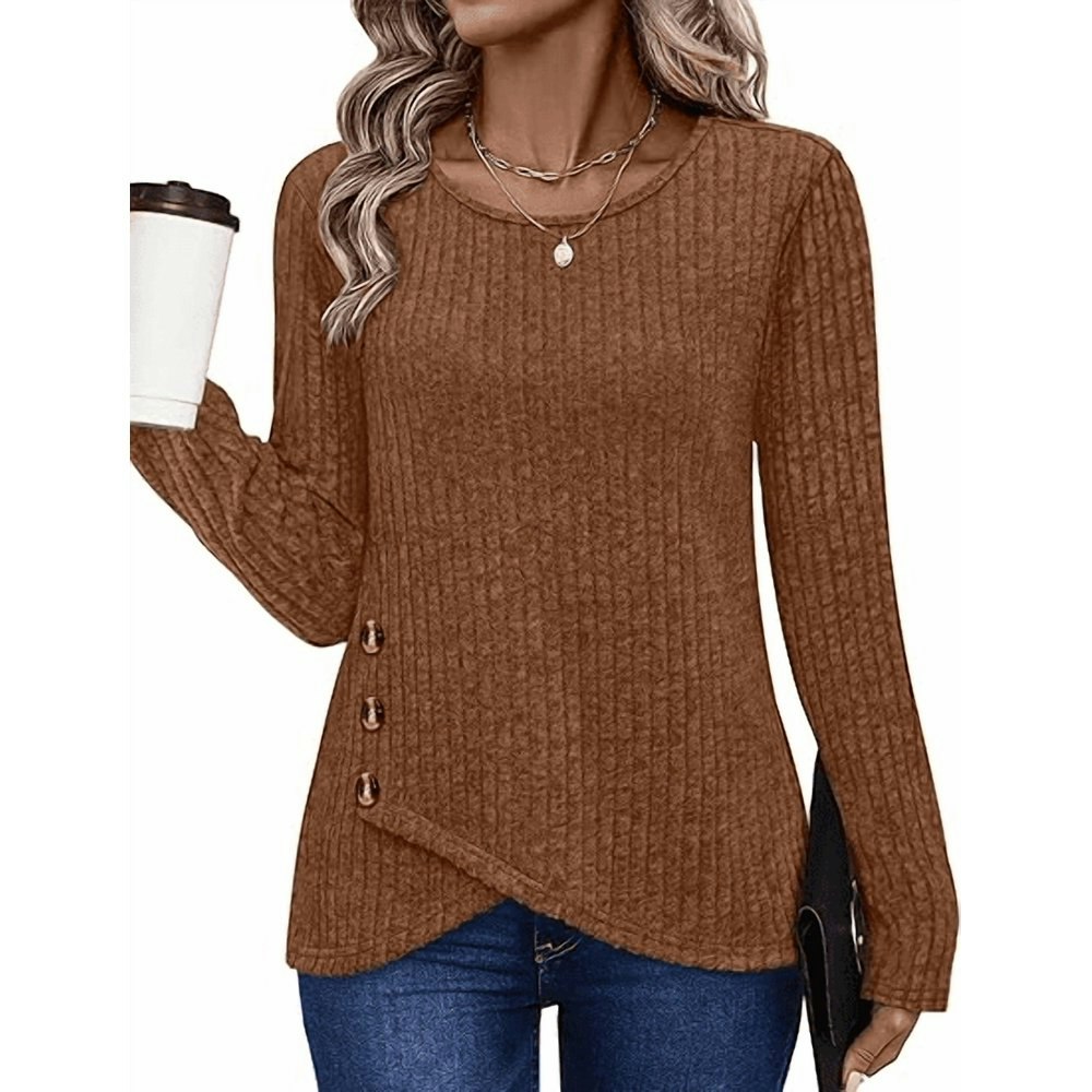Fantaslook Women's Button-Detail Long Sleeve Tunic Sweater: $14.99 Fantaslook Women's Button-Detail Long Sleeve Tunic Sweater: $14.99