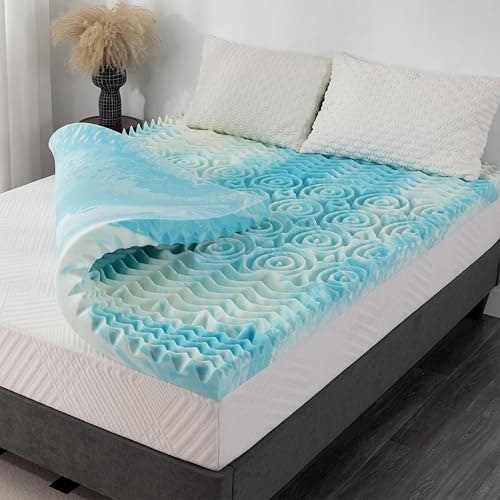 Mlily 2-Inch Full 5-Zone Gel Memory Foam Mattress Topper: $39.60