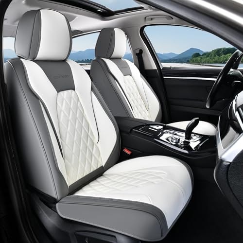Coverado Universal Waterproof Faux Leather Car Seat Covers 2-Pack: $101.64