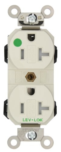Leviton Lev-Lok 20A 125V Hospital Grade Tamper-Resistant Receptacle: $6.23