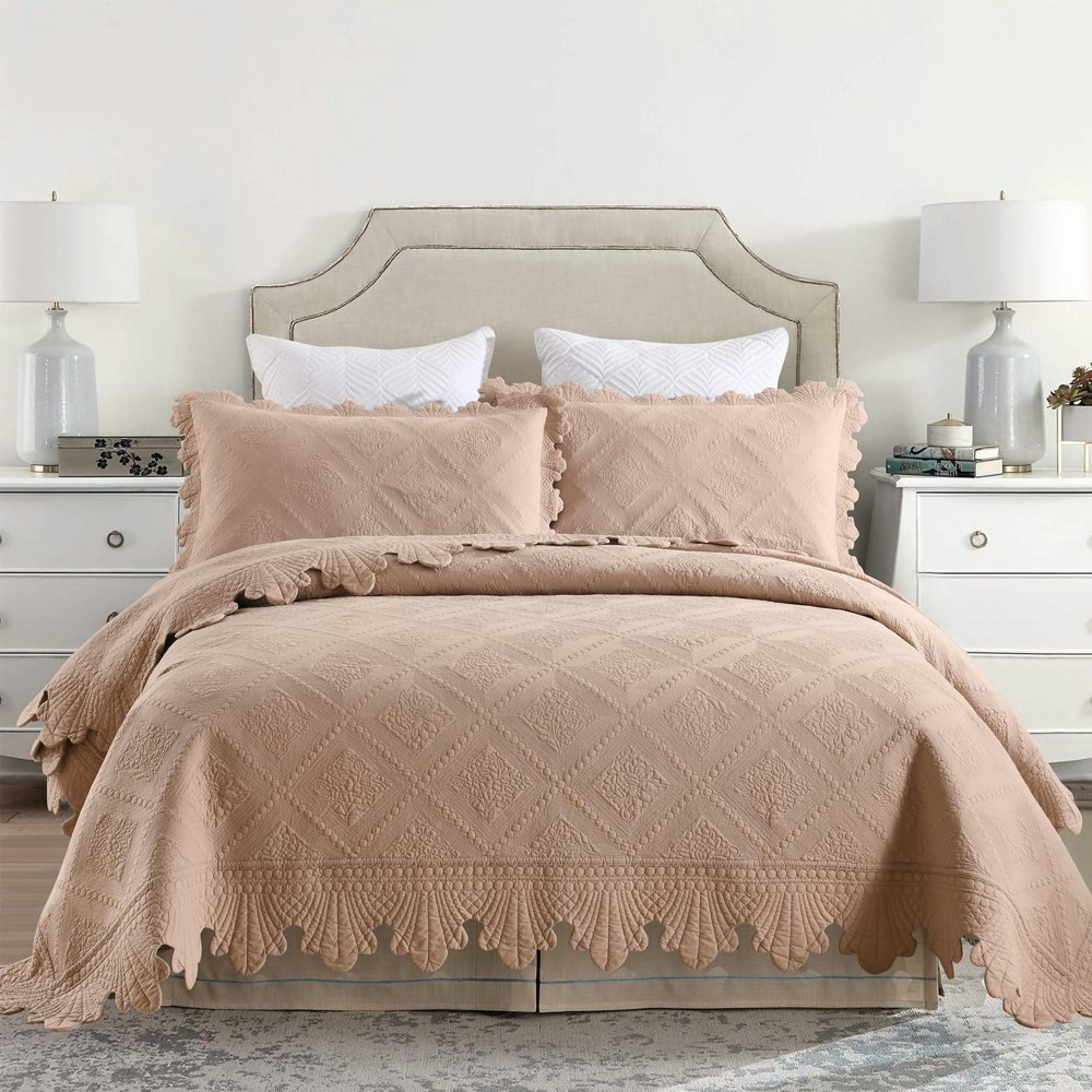 MarCielo 3-Piece Cotton Oversized Quilt Bedspread Set: $114.99 MarCielo 3-Piece Cotton Oversized Quilt Bedspread Set: $114.99