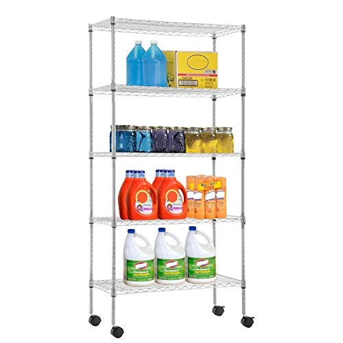 30" x 14" x 60" 5-Tier Wire Shelving Unit: $59.44 30" x 14" x 60" 5-Tier Wire Shelving Unit: $59.44