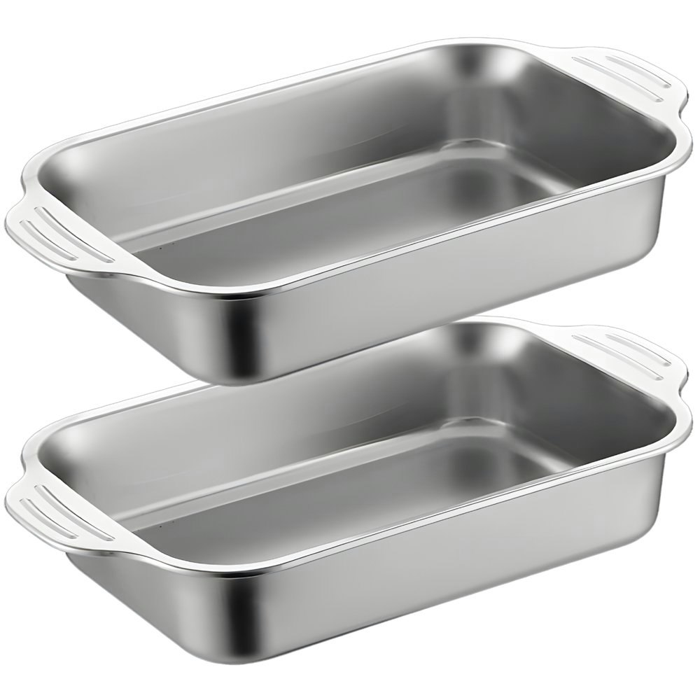 Stainless Steel Rectangle Cake Pan 2-Pack: $19.98 Stainless Steel Rectangle Cake Pan 2-Pack: $19.98