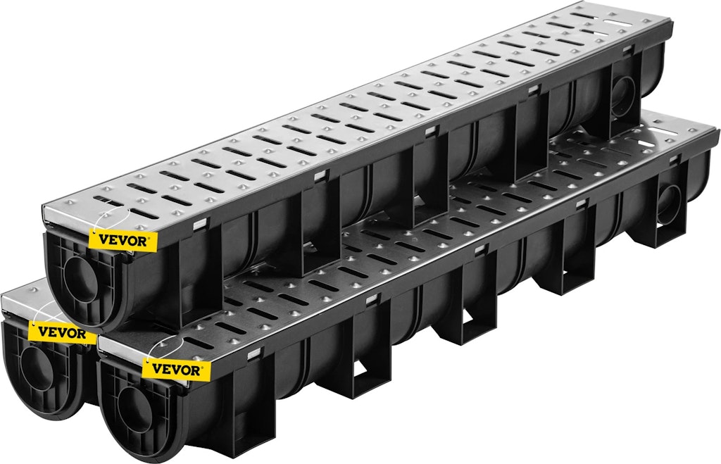 Vevor Driveway Trench Drain System 3-Pack: $100