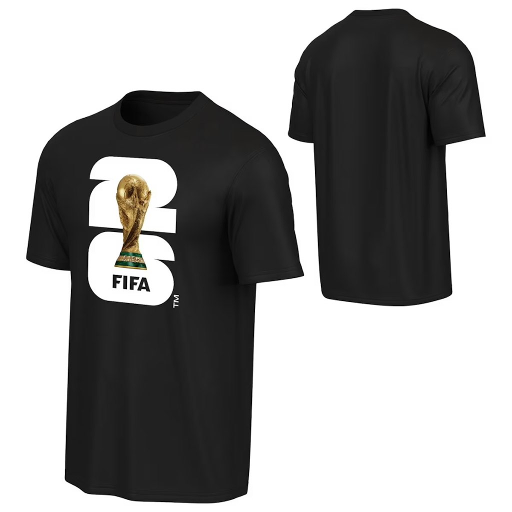 FIFA Men's World Cup 2026 Black Stacked '26 Graphic Soccer T-Shirt: $4.71
