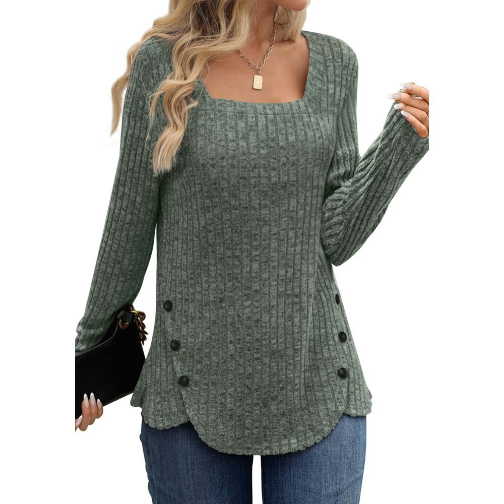 Fantaslook Square Neck Long Sleeve Tunic Blouse: $14.99 Fantaslook Square Neck Long Sleeve Tunic Blouse: $14.99