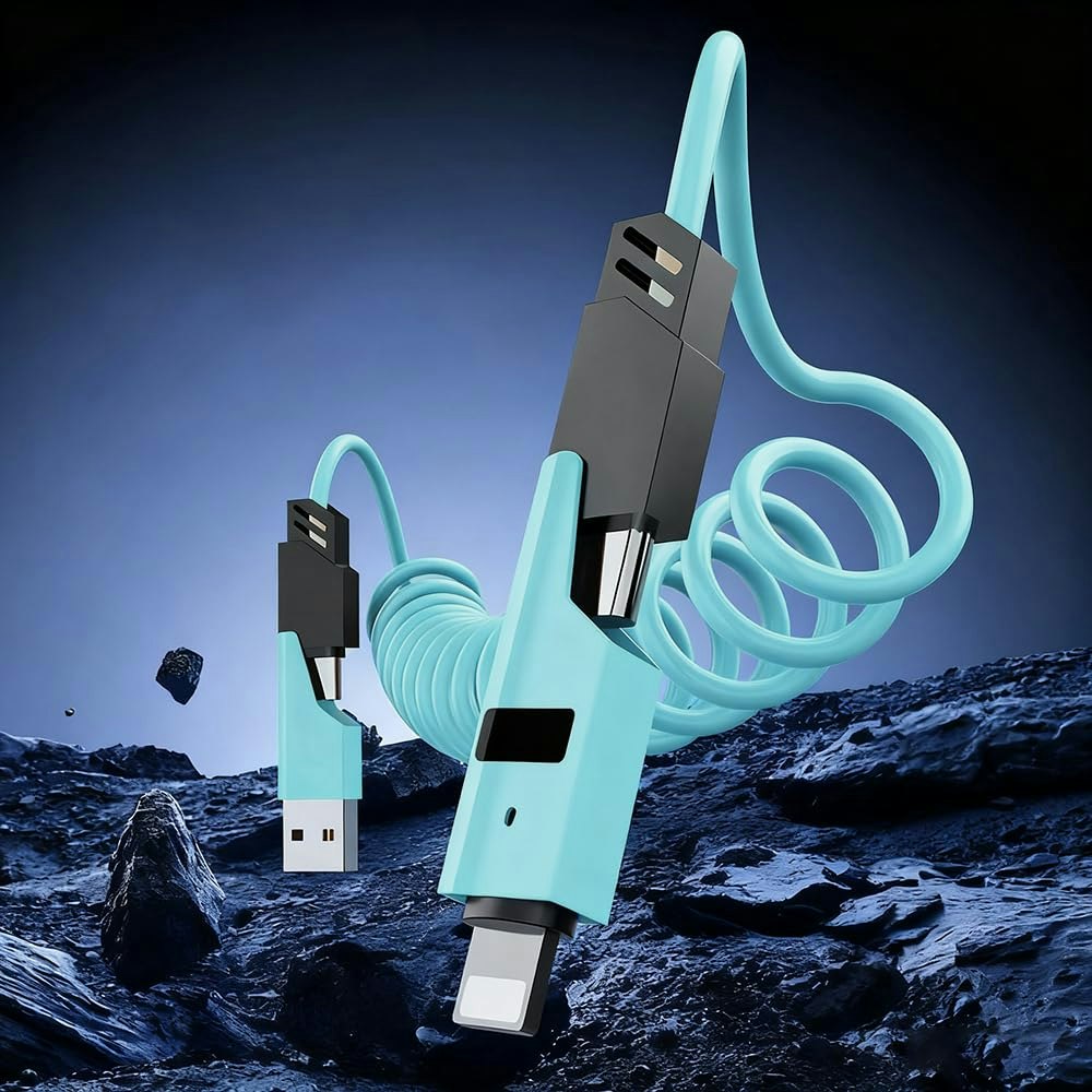 Spring Retractable USB Type-C Charging Cable: $1.90 Spring Retractable USB Type-C Charging Cable: $1.90
