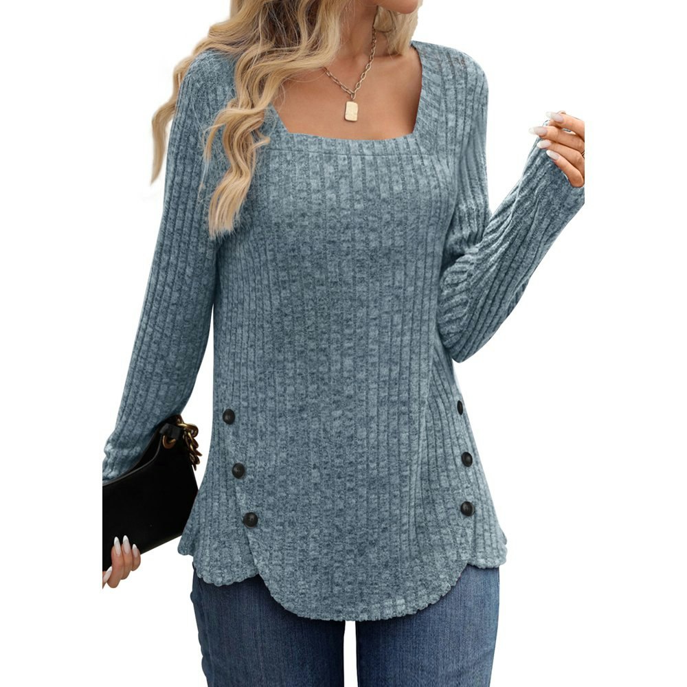 Fantaslook Square Neck Long Sleeve Tunic Blouse: $14.99 Fantaslook Square Neck Long Sleeve Tunic Blouse: $14.99