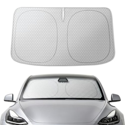 Wolfbox Foldable Sun Shade for Tesla Model Y and Model 3 for $14 + free shipping w/ Prime