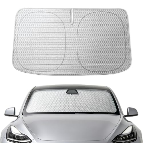 Wolfbox Foldable Sun Shade for Tesla Model Y and Model 3: $14.39 Wolfbox Foldable Sun Shade for Tesla Model Y and Model 3: $14.39
