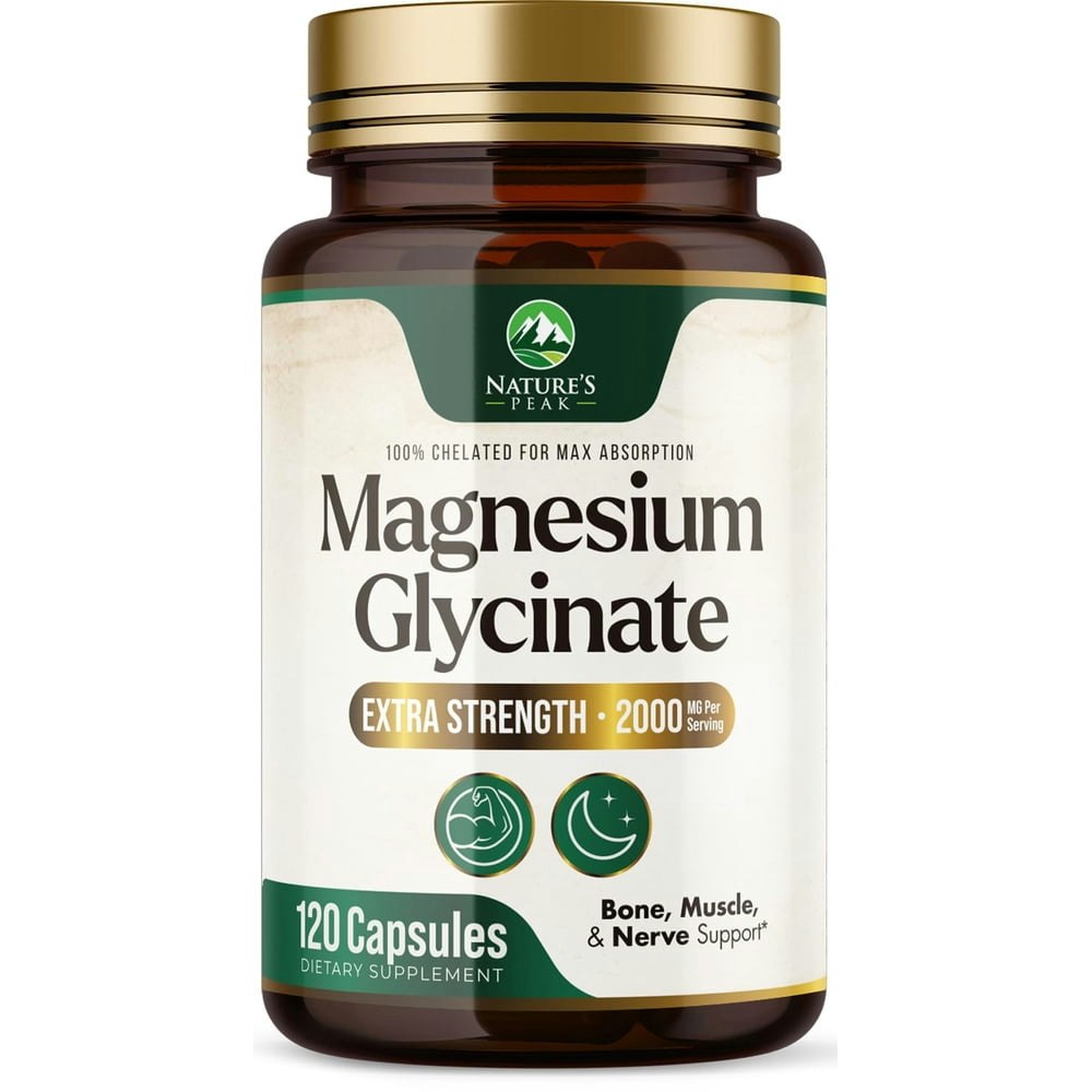 Magnesium Glycinate 2,000mg Supplement 120-Capsule Bottle: $9.82 Magnesium Glycinate 2,000mg Supplement 120-Capsule Bottle: $9.82