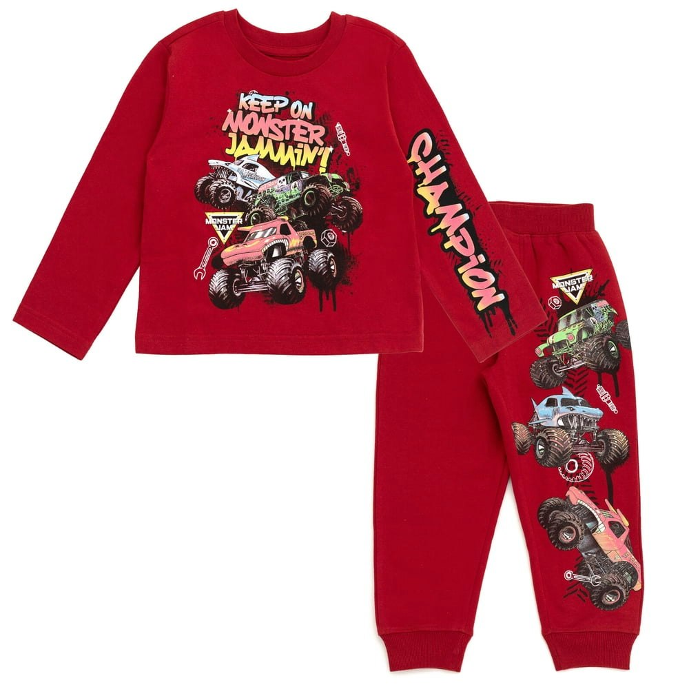 Monster Jam Monster Truck T-Shirt and Fleece Jogger Pants Outfit Set: $24.98 Monster Jam Monster Truck T-Shirt and Fleece Jogger Pants Outfit Set: $24.98