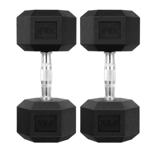 HulkFit 30-Pound Rubber Coated Hex Dumbbell 2-Pack: $68.99